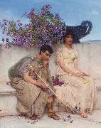 Sir Lawrence Alma-Tadema,OM.RA,RWS An eloquent silence oil painting reproduction